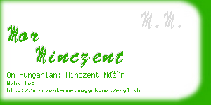 mor minczent business card